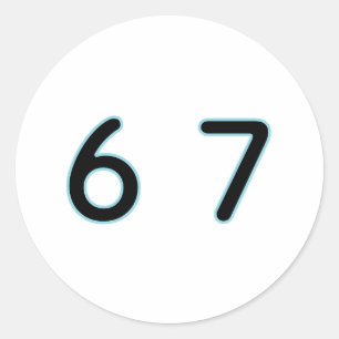 Pegatina Redonda 6 7 Seis Siete Épico Lit