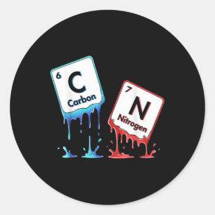 Pegatina Redonda 6 7 Tabla Periódica Meme Ciencia Química6 7 Tabla 
