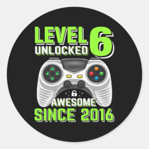 Pegatina Redonda 6 Desbloqueados Impresionantes Videojuegos 2016 6º