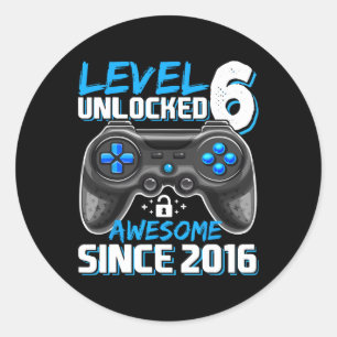 Pegatina Redonda 6 Desbloqueados Impresionantes Videojuegos 2016 6º
