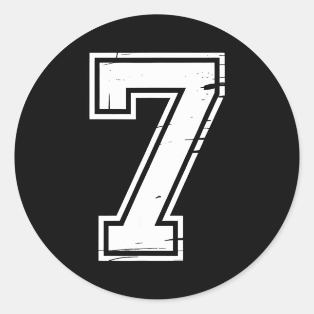 Pegatina Redonda 6 Number 67 Six Seven Meme  (Anverso)