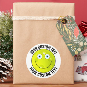 Pegatina Redonda 6 Pickleball Personalizado de texto personalizado 