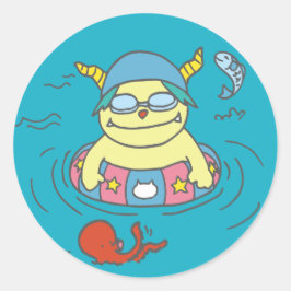 PEGATINA REDONDA 7月ﾓﾝｽﾀｰｼｰﾙ
