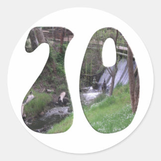 Pegatina Redonda 70 cumpleaños