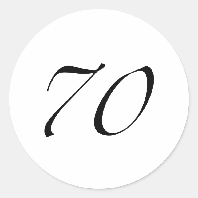 Pegatina Redonda 70 cumpleaños (Anverso)