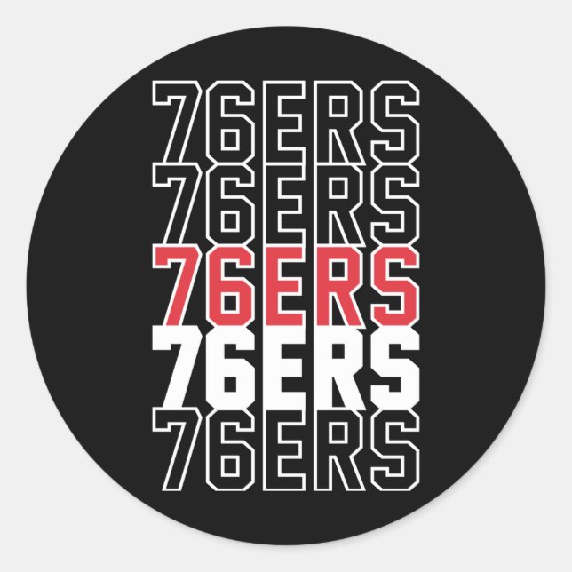 Pegatina Redonda 76 ers (Anverso)