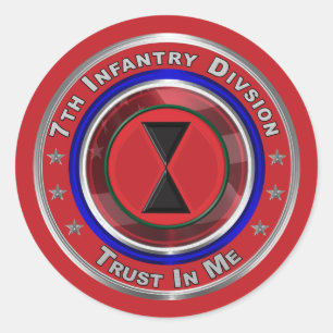 Pegatina Redonda 7.ª División de Infantería "Bayonet Division"