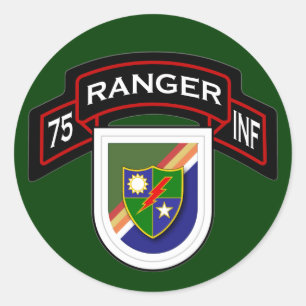 Pegatina Redonda 7.º Regimiento de Infantería - Rangers