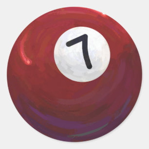 Pegatina Redonda 7 Ball