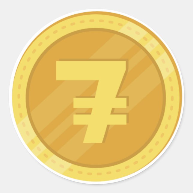 Pegatina Redonda 7 Pegatinas de monedas (redondo) (Anverso)