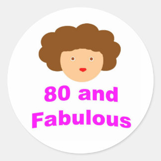 Pegatina Redonda 80 y fabuloso