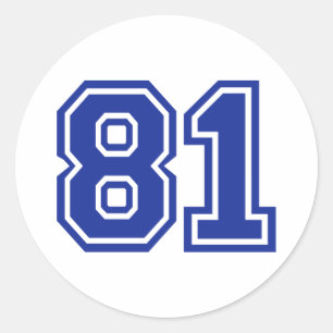 Pegatina Redonda 81 - número