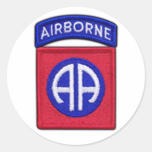 Pegatina Redonda 82.ª ABN Airborne Div Vets LRRP