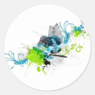 Pegatina Redonda 83. Kajak urbano 2