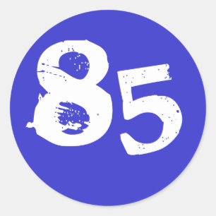 Pegatina Redonda 85/bastón
