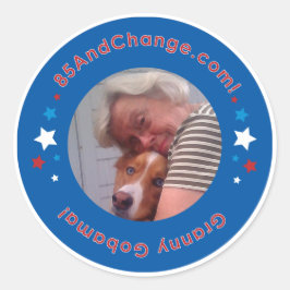 Pegatina Redonda 85AndChange_GrannyGobama_Sticker