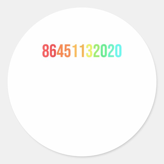 Pegatina Redonda 86451132020 Elecciones anti Trump 2020 Votación Ou (Anverso)