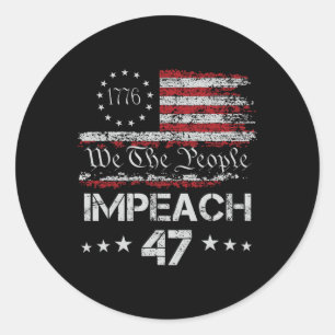 Pegatina Redonda 8647 Anti Trump Impugnar a Trump Impugnar 47 Resis