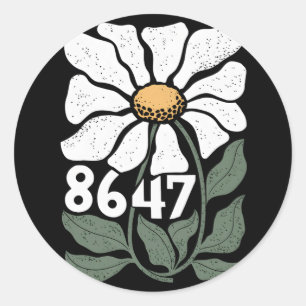 Pegatina Redonda 8647 Resista Sutil Daisy Floral Foxtrot Delta Tang