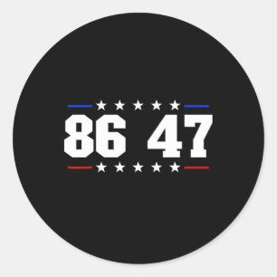 Pegatina Redonda 86 47 Anti Trump sutil anti Trump 8647