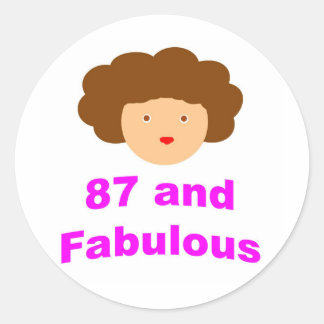 Pegatina Redonda ¡87 y fabuloso!