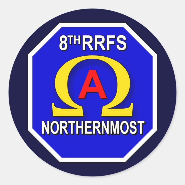 PEGATINA REDONDA 8.ª RRFS 1 (Anverso)