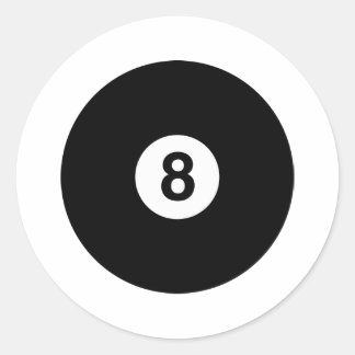 Pegatina Redonda 8.º bola