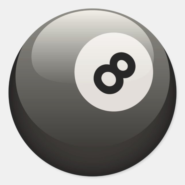 PEGATINA REDONDA 8 BALL (Anverso)