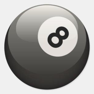 PEGATINA REDONDA 8 BALL