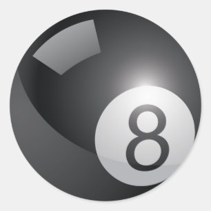 Pegatina Redonda 8 Ball