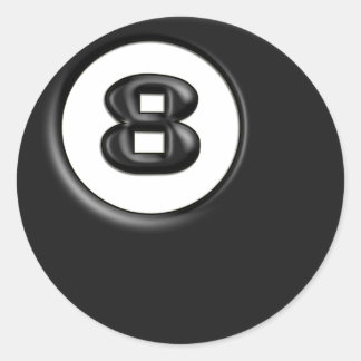PEGATINA REDONDA 8 BALL