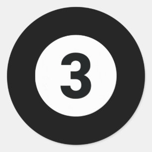 Pegatina Redonda 8 Bolas de billar 3 Mamáes de grupos de billar dis