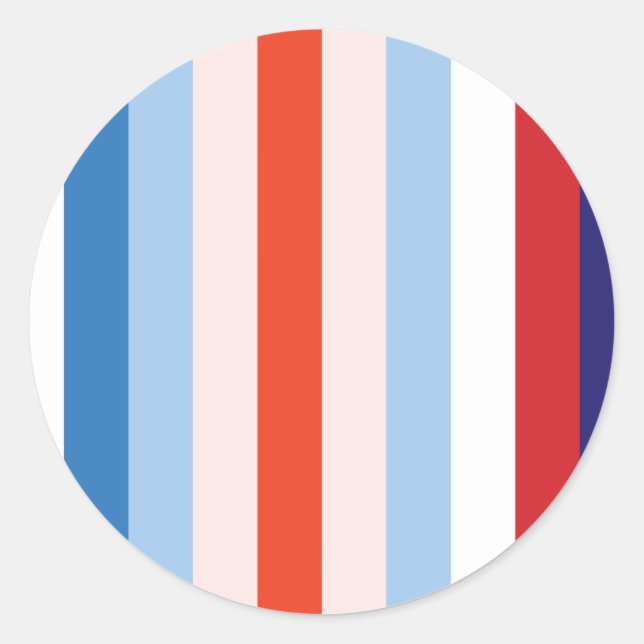 Pegatina Redonda 8 Combinación de colores (Anverso)