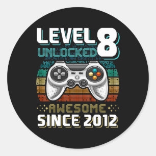 Pegatina Redonda 8 Desbloqueados Impresionantes Videojuegos 2012 8º