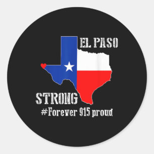 Pegatina Redonda 915 Orgullosa Camiseta Fuerte De El Paso