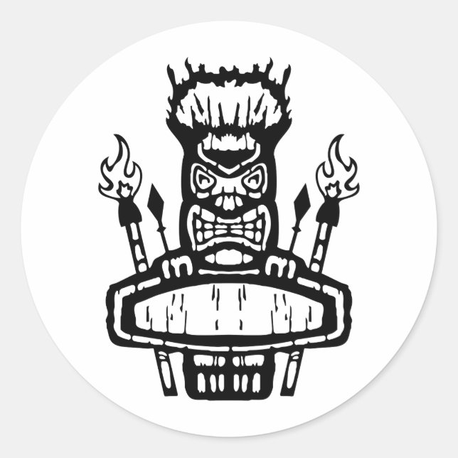 Pegatina Redonda 9213032011 Tiki (Anverso)