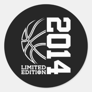 Pegatina Redonda 9.º Birthday Basketball Limited Edition 2014 1
