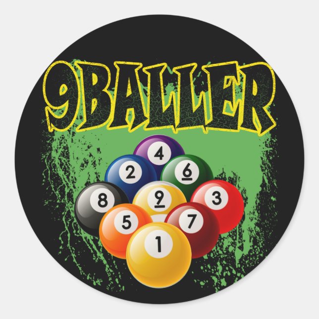 PEGATINA REDONDA 9 BALLER (Anverso)