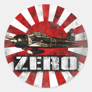 Pegatina Redonda A6M Zero