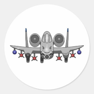 Pegatina Redonda A-10 Warthog Fighter