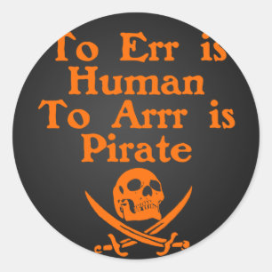 Pegatina Redonda A Arrr Son Pegatinas Piratas