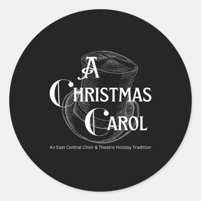 Pegatina Redonda A Christmas Carol Choir And Theatre  (Anverso)