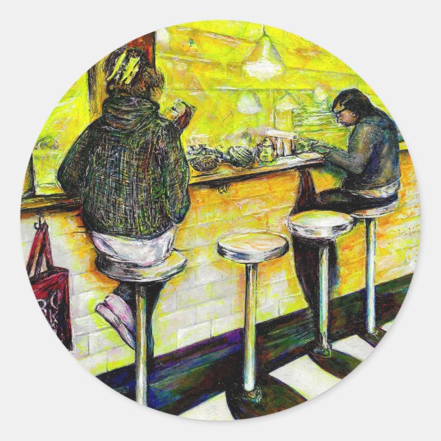 Pegatina Redonda A Day Off from Crazy (Anverso)