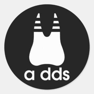 Pegatina Redonda A Dds - Dentista Dentista Divertida Medicina Denta