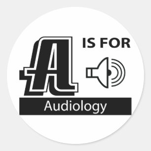 Pegatina Redonda A Es Para Audiología
