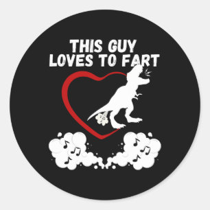 Pegatina Redonda A Este Hombre Le Encanta Hacer Fart Cita Graciosa