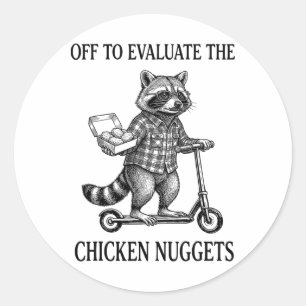 Pegatina Redonda A Evaluar Los Nuggets De Pollo Dad Tax _1