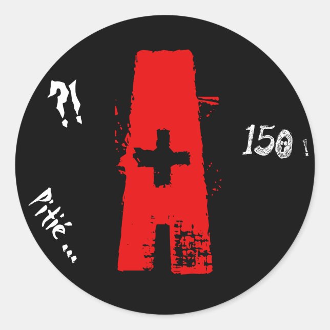 Pegatina Redonda A joven permitido (Anverso)