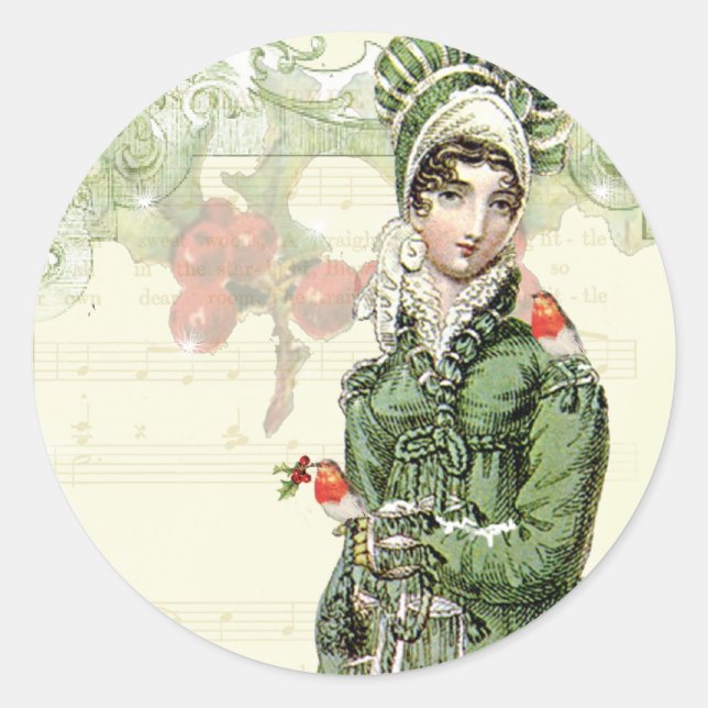 Pegatina Redonda A Joyous Noel (Anverso)