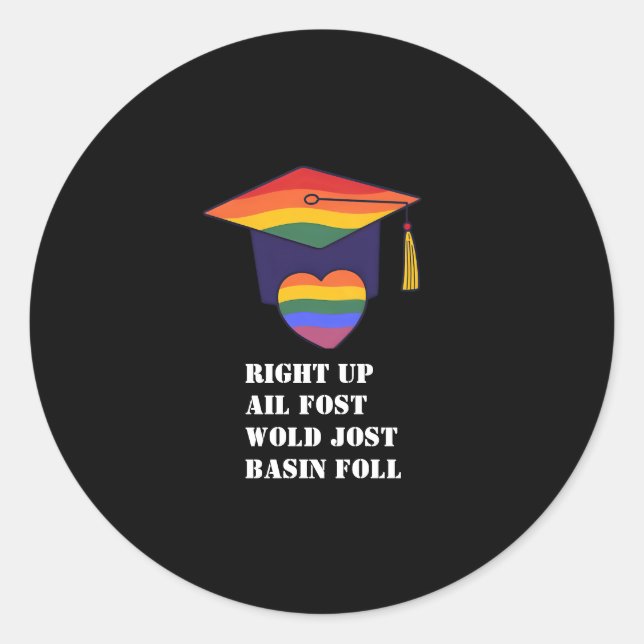 Pegatina Redonda A La Derecha En Pie Wold Jost Basin Foll Pride Gra (Anverso)